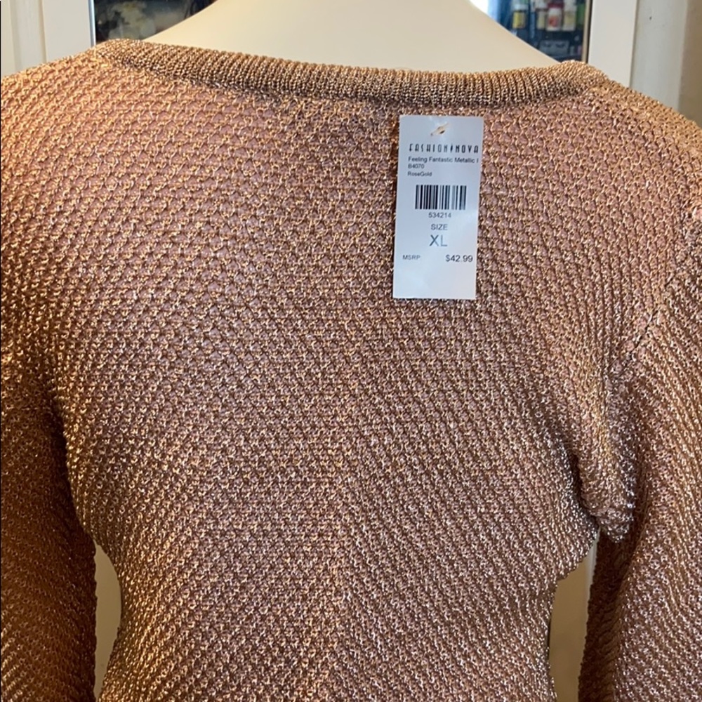 Metallic rose gold fashion nova dress - Picture 5 of 6